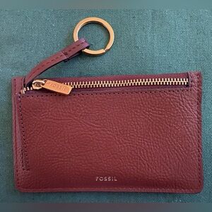 Fossil Brown Leather Coin Pouch